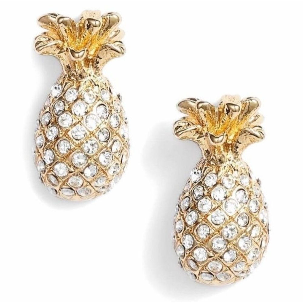 Kate Spade By the Pool Pineapple Earring & Gold-tone Ring
